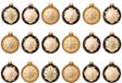 Krebs Kerstballen - 18x - goud - gedecoreerd - glas - 7 cm - Luxe kerstversiering
