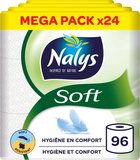 Nalys Soft Toiletpapier - 96 rollen - Wit (2-laags) - Voordeelverpakking