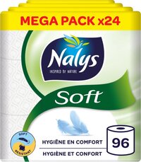 Nalys Soft Toiletpapier - 96 rollen - Wit (2-laags) - Voordeelverpakking