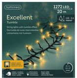 Lumineo LED Excellent Twinkle 1272 LEDs 20 cm Zwart Warm Wit Licht