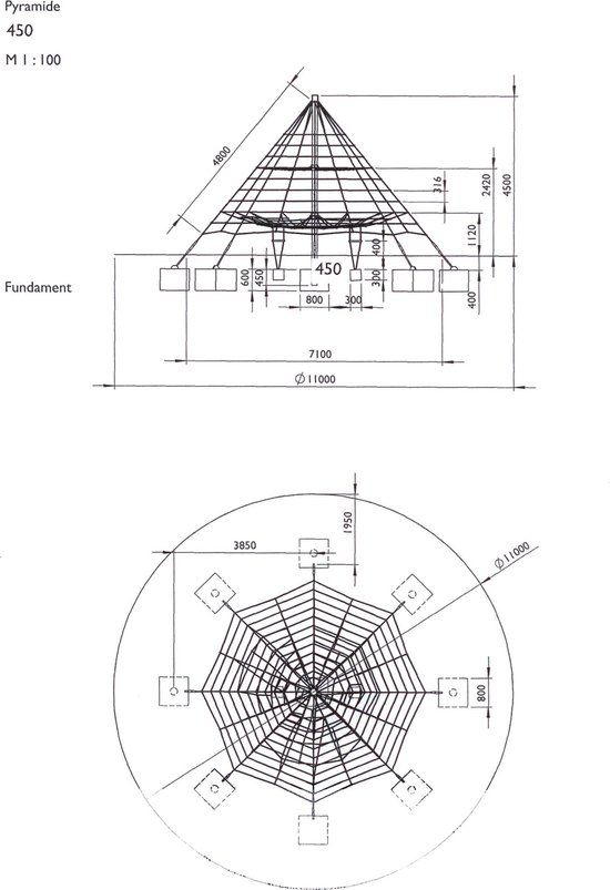 Intergard Klimpiramide klimtoestel openbare speelplaatsen 450cm