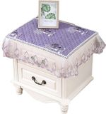 Sans marque Coton Nappe Fleurie Carré 40 x 40 cm