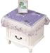 Sans marque Coton Nappe Fleurie Carré 40 x 40 cm