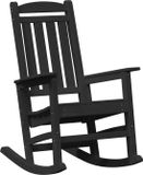 vidaXL Schommelstoel Zwart HDPE