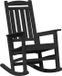 vidaXL Fauteuil à bascule Noir HDPE