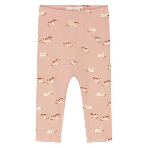 A Tiny Story katoenen babybroek met print - oudroze