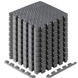 Yes4All FUKR Vloerbeschermingsmat in elkaar grijpend, massief, N. 3,6 m² (36 tegels) - grijs, 1,7 m² (30,5 x 30,5 cm)