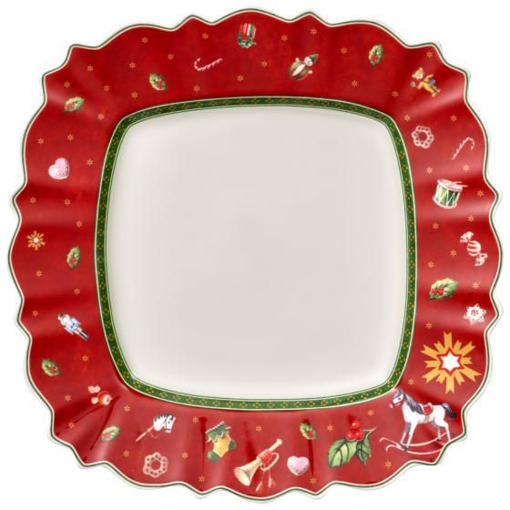 Villeroy & Boch Toy's Delight Bord Vierkant 28cm Porselein Wit/Rood/Groen