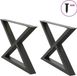 vidaXL Salontafelpoten 2 stuks 70x42-43,3 cm Staal Antraciet