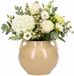 Atmosphera Vaas Aquilos - glans - taupe - D18 x H17 cm - keramiek