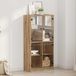 vidaXL Hoge kast Artisan-eikenhout, 68 x 37 x 142 cm, houtvezel