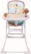 Chaise haute pour enfant avec jouets et double tiroir repose-pieds réglable harnais 5 points pliable compact