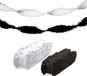 Folat Décoration Fête Guirlandes - Combi Set - Blanc et Noir - 24 Mètre - Papier Crêpé