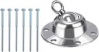 HORCONDORM S.R.L. Ancre de sol rotative en métal inoxydable – 1 ancre principal + 6 piquets de support longs pour jardin, camping et activités de plein air