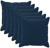 vidaXL - Taie d'oreiller - 6 pièces - BOIS - Bleu - 65 x 65 cm - Coton satiné