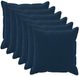 vidaXL - Taie d'oreiller - 6 pièces - BOIS - Bleu - 65 x 65 cm - Coton satiné