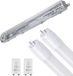 Velvalux LED Waterdichte TL Armatuur met T8 G13 Buizen - Strela - 60cm - Dubbel - Koppelbaar - Waterdicht IP65 - 16W 1920lm - 840 Natuurlijk Wit 4000K