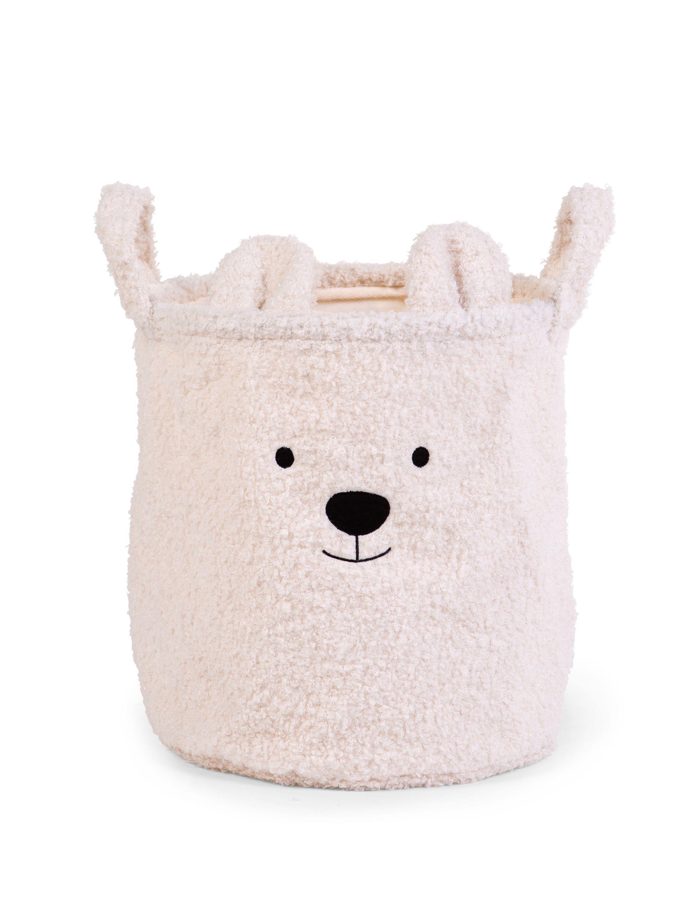Childhome Teddy Wasmand Rond 30x30x30 cm Wit Polyester