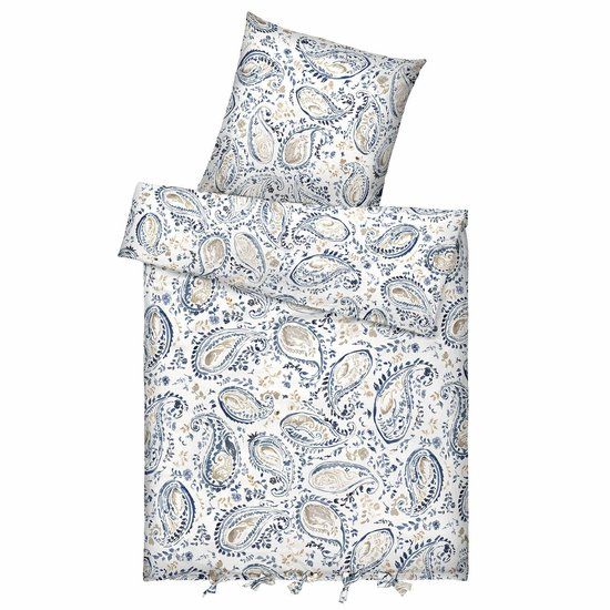LOBERON Beddengoed Le Perron blauw/crème