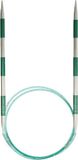 KnitPro Aiguilles circulaires, Métal Nylon, Vert, 5mm