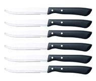 Excelsa Essential Set 6 steakmessen, roestvrij staal, zwart handvat, 6 stuks