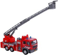 Kids Globe Die-cast Brandweer Ladderwagen NL - 16cm - Rood - Met Licht - 1:21 Schaal
