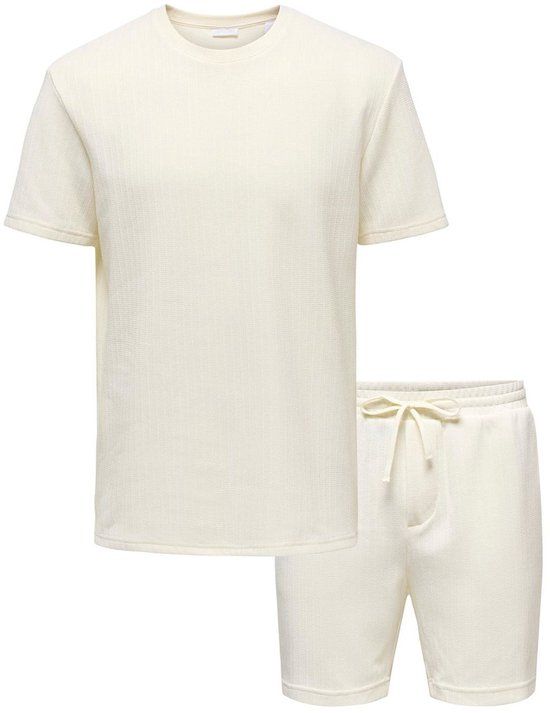 Only & Sons Trey Life Regular Shirt and Short Set Heren - Maat S
