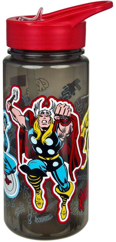 4KidsOnly Undercover Drinkfles Marvel Avengers - 500ml - Rietjesbeker - Meerkleurig - BPA-vrij - Vaatwasserbestendig