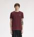 Fred Perry M1588 T-Shirt mit zwei Streifen bordeaux (3XL)