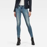 G-Star Midge Zip Skinny Wmn Dames Jeans Lt Vintage Aged Destroy