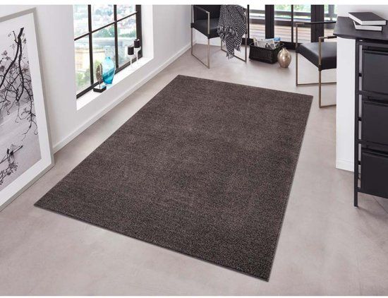 Hanse Home Modern Vloerkleed Pure 102661 80x200 cm Donkerbruin