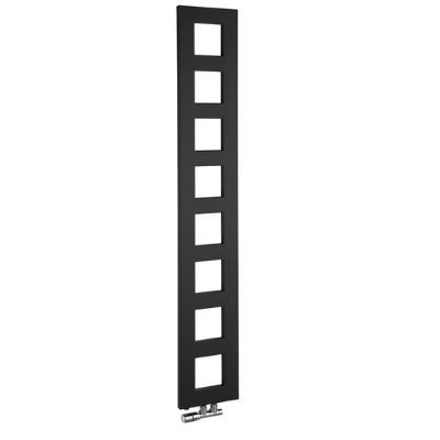 Sapho Blok handdoekradiator - 28x175 cm - mat zwart