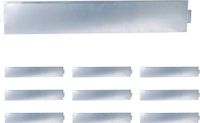 Merkloos Relaxdays Borderrand - set van 10 - 18 x 100 cm - flexibel - staal - zilver