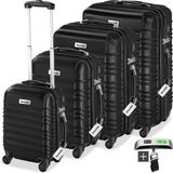 Tectake® 4-Delige Kofferset - Zwart