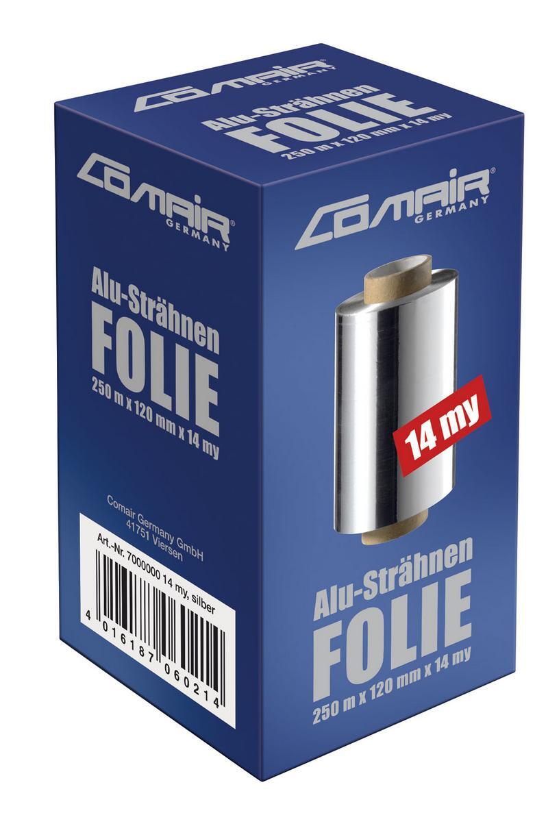 Kapperskorting Aluminiumfolie smal zilver 250m x12 cm x15 my Zilver