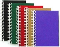 Iventa Notitieboekje - 10 stuks - Paars/Zwart - Lijn - A4