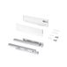 Emuca - Lade kit voor keukens of bad, hoogte 93 mm, diepte 400mm, 30Kg, zachte sluiting, Panelen niet meegeleverd, Staal, Wit