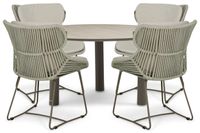 Santika Furniture Santika Samari/Trino 140 cm dining tuinset 5-delig