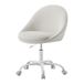 JOYFURNOS Chaise de bureau en sherpa avec rembourrage en mousse – 56×60×（83.3-93.3）cm，Beige Cappuccino & Blanc Nuage, réglable en hauteur – idéale comme tabouret de maquillage ou chaise de bureau pour le bureau à domicile et la chambre