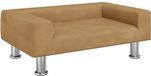 vidaXL Banc pour enfants 70x45x26,5 cm velours marron