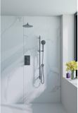 Fortifura Calvi Inbouw Regendoucheset - Thermostatisch - Geborsteld Gunmetal