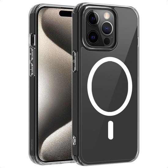 imoshion Hoesje - Geschikt voor Apple iPhone 15 Pro Max - Protective Backcover geschikt voor MagSafe - Transparant