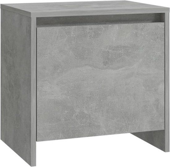 vidaXL Nachtkastje Bewerkt Hout Betongrijs 45x34x44,5 cm