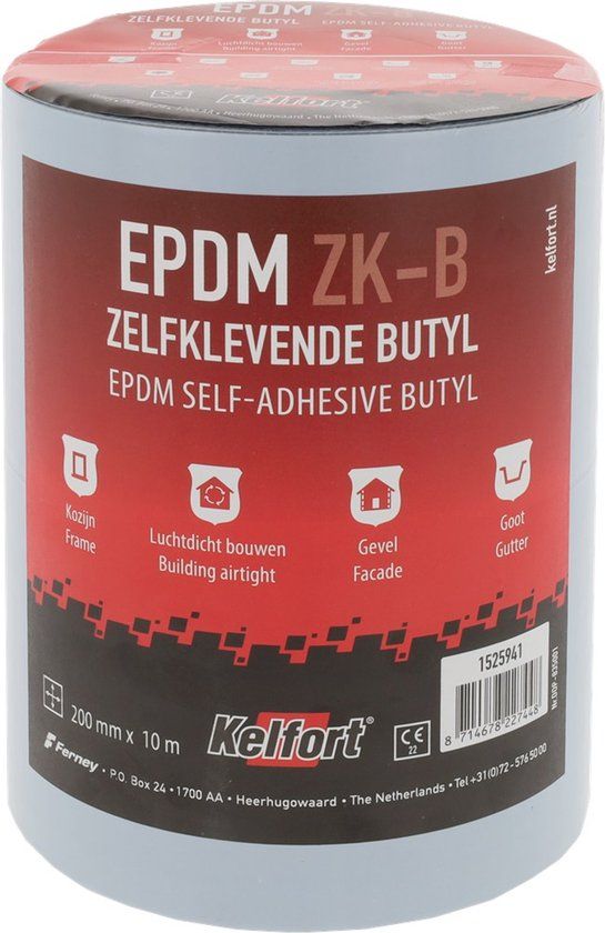 Kelfort EPDM Folie 200mm 10m Zelfklevend Butyl