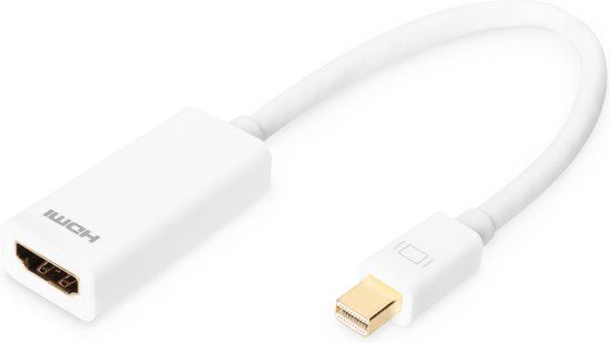 Digitus AK-340404-001-W Mini DisplayPort naar HDMI Adapter, Wit