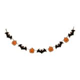 DII Halloween decor, vleermuis & pompoen slinger, 72"