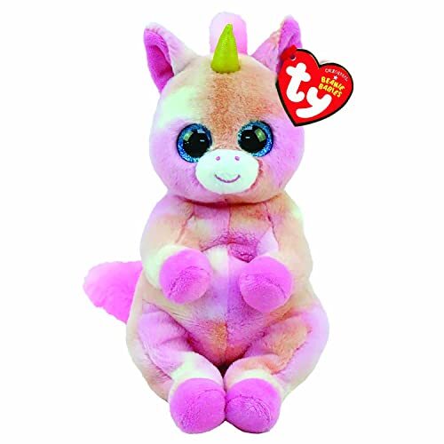 TY Beanie Babies-Peluche Skylar de eenhoorn 15 cm, roze, TY40547