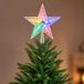 Merkloos / Sans marque Ger Import Kerstster piek verlicht - gekleurde knipperende LED verlichting - kunststof - 22,5 cm