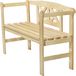 KADAX Banc de jardin en bois, 119 x 44 x 76 cm