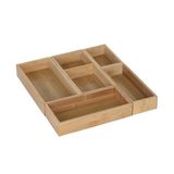 Merkloos / Sans marque Relaxdays lade-inzet 5-delig set, universeel, bestekbak keuken, versch. maten, voor make-up, sieraden, pennen, naturel